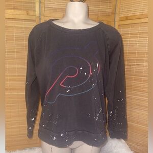 Peloton x Chaser paint splatter pullover sweatshirt top shirt woman’s Medium